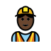 construction worker, dark skin tone